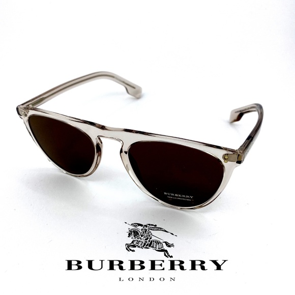 Burberry Accessories Burberry Pilot Sunglasses Transparent Grey New
